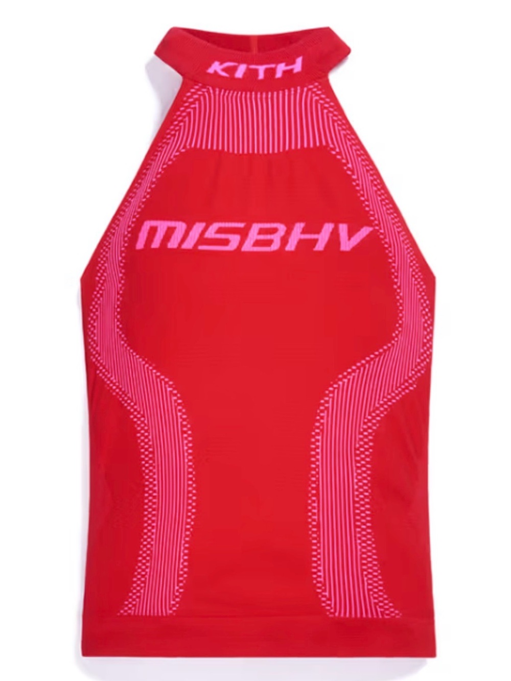MISBHV x KITH Pink & Red Logo Halter Top